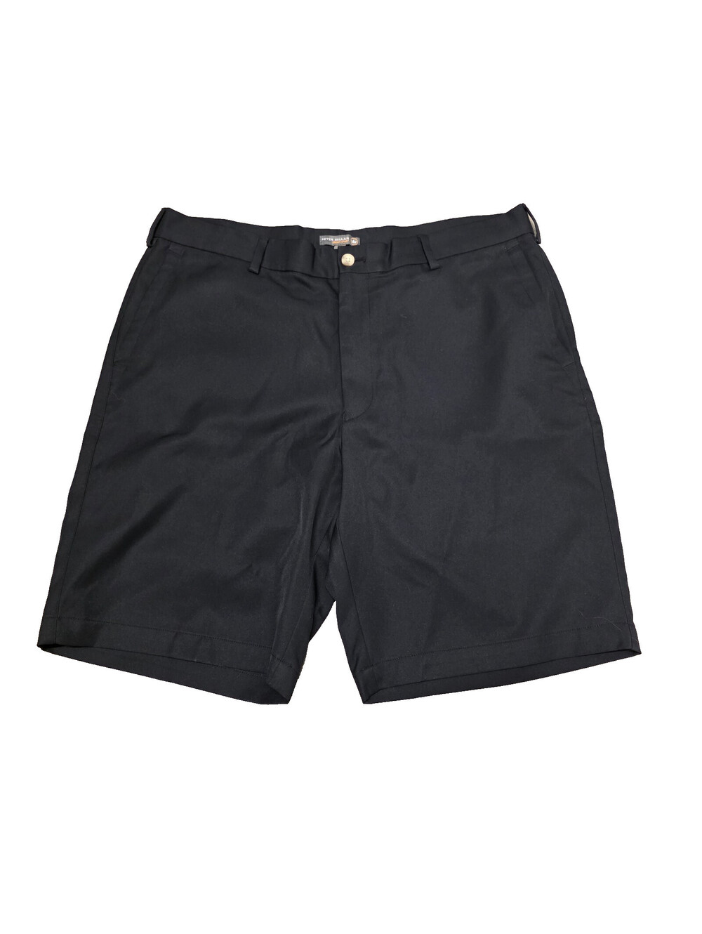 Peter Millar Crown Sport Shorts Mens Size 36x9 Black  Golf Crown Flat Front